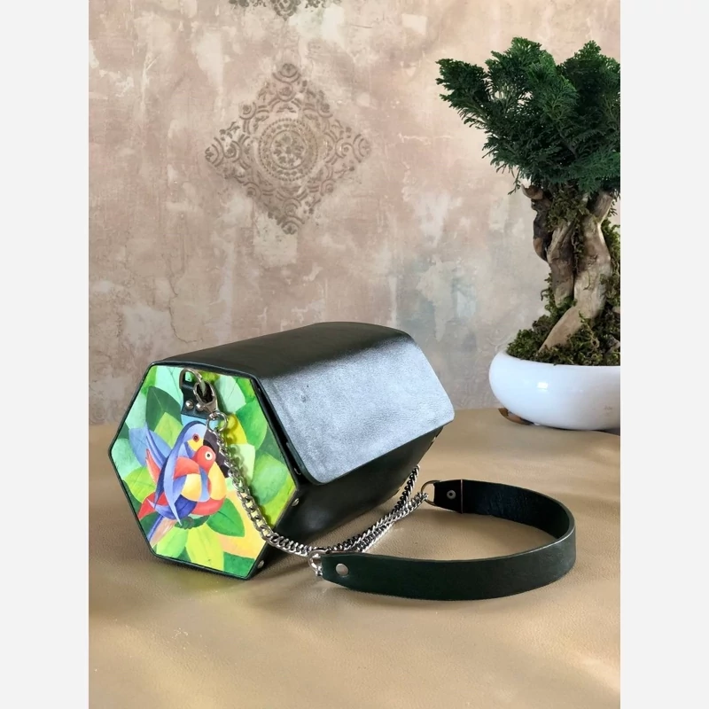 کیف رودوشی طرح طوطی